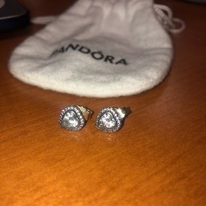 Pandora heart earrings